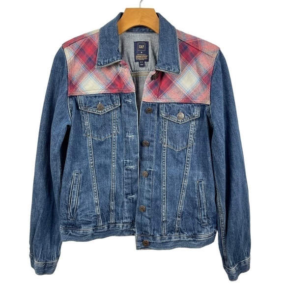 Gap x Pendleton Plaid Panel Denim Jacket Size - Picture 3 of 8